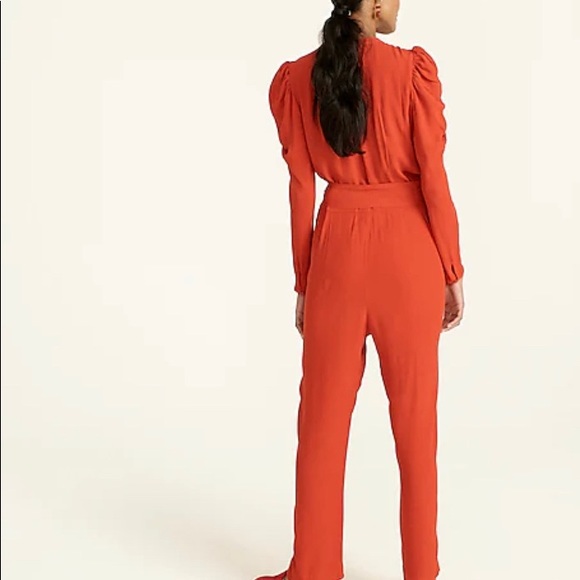J. Crew Drapey puff-sleeve jumpsuit - Picture 2 of 4